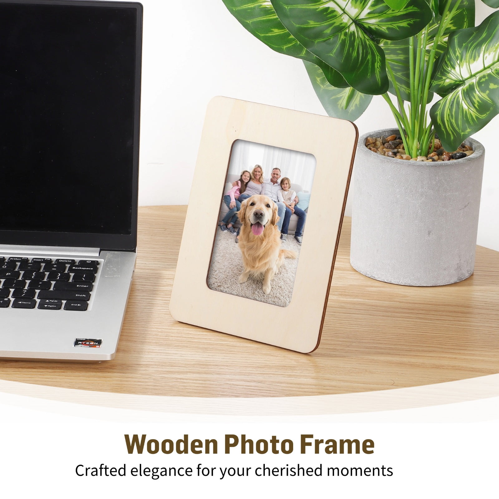36 PCS Unfinished Wooden Photo Frames, Craft Frames Set, 4" x 6"Paintable Picture Frames for DIY Projects, School Crafts, and Home Decorations