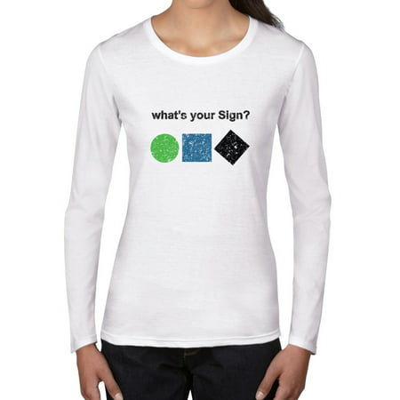 Trendy Ski Slope Rating What's Your Sign Women's Long Sleeve