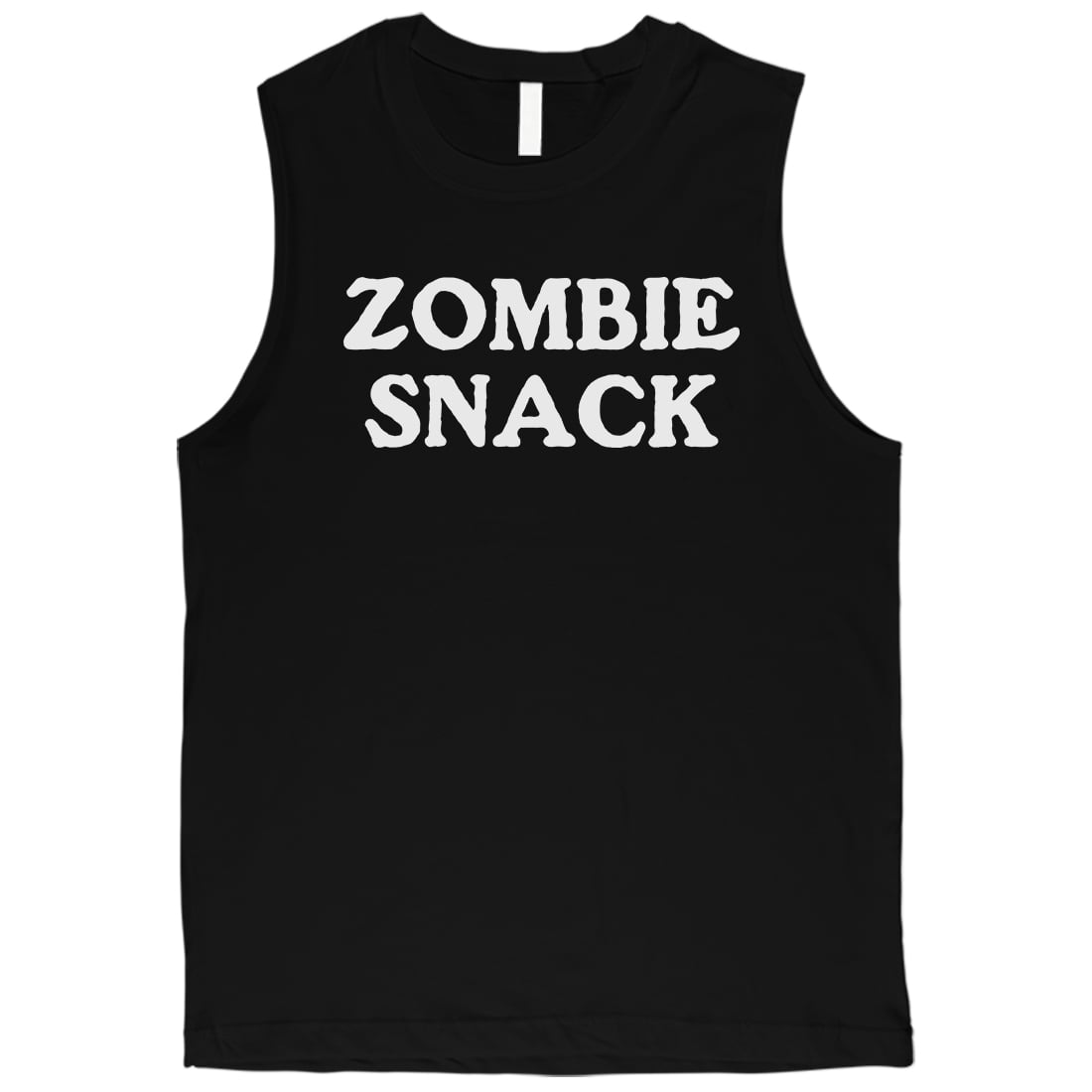 Zombie Snack Mens Black Basic Quote Funny Cool Great Muscle Shirt -  