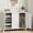 White, variant on Litake Shoe Cabinet with Doors, Farmhouse 35'' Shoe Storage Cabinet, 4-Tier Entryway Shoe Storage, Large Shoe Organizer Cabinet for Living Room Hallway, White/Dark Walnut