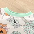 thumbnail image 4 of Barboteuse de Printemps et d'Automne pour Bébés Filles et Garçons, Manches Longues, Col Rond, Imprimé Citrouille Collations, Combinaison Décontractée, Vêtements 12-18 Mois, 4 of 8