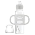 thumbnail image 4 of Dr. Brown's Milestones Narrow Sippy Spout Bottle, 100% Silicone Handles, 8oz/250ml, 6m+, BPA Free, Gray, 4 of 15