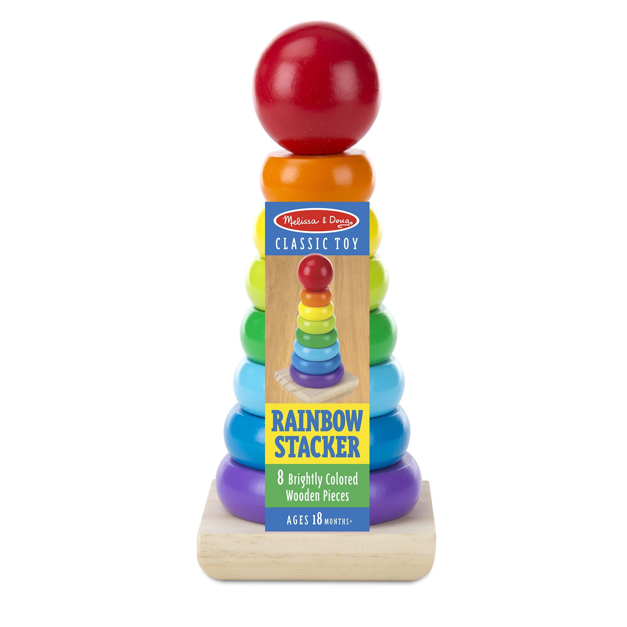rainbow stacker classic toy by melissa and doug