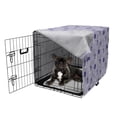 thumbnail image 5 of House Dog Crate Cover, Homes and Leaves Falling in Violet Tones, Easy to Use Pet Kennel Cover Small Dogs Puppies Kittens, 7 Sizes, Ceil Blue Dark Ceil Blue, by Ambesonne, 5 of 6