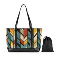 thumbnail image 7 of FORMRS Canvas Laptop Tote Bag for Women with 15.6" Computer Compartments Shoulder Handbag, Yellow Geometric, 7 of 7