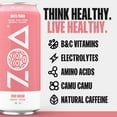 thumbnail image 2 of ZOA Zero Sugar Energy Drinks - White Peach 16oz (12-Pack), 2 of 5