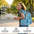 thumbnail image 6 of FKELYI Kids Backpack for Primary School Bookbag 17 Inch School Backpacks for Boys Girls American Football Blue Print Casual Daypack Lightweight Rucksack Knapsack, 6 of 7