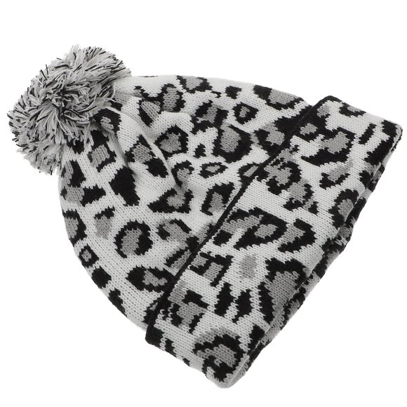 SEWACC Lot de 1 Bonnets pour Femmes Décontracté Chaud Noir et Blanc Fil d'Acrilon Protège-Tête Tenue d'Hiver