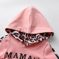 thumbnail image 2 of Newborn Infant Baby Girl Clothes Long Sleeve Letter Romper Hooded Pants Outfits Set Pink 0-3 Months, 2 of 6