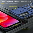 thumbnail image 7 of Motorola Moto G Pure Case with Lens Protection,Ring Holder Cover with Camera Cover & Kickstand Military Grade Shockproof Heavy Duty Protective Support Magnetic Car Mount Holder,Navyblue, 7 of 7