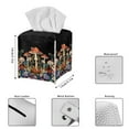 thumbnail image 5 of ZIATUBLE Mushroom Flower Square Tissue Box Cover Galaxy Leather Tissue Holders Decoration with Snap Button Napkin Organizer Dispenser Lightweight Tissue Holder for Car Decoration, 5 of 7