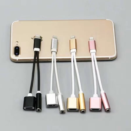 Aux 2 in 1 For Apple iPhone 7/iPhone7 Plus Adapter Headphone Jack USB Charging Charger AUX Cable Lighting to 3.5mm Female Converter