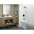 thumbnail image 3 of Manual Mid Arc Bathroom Faucet, 4" Mount, Brushed Nickel 3 Hole, 3 of 7