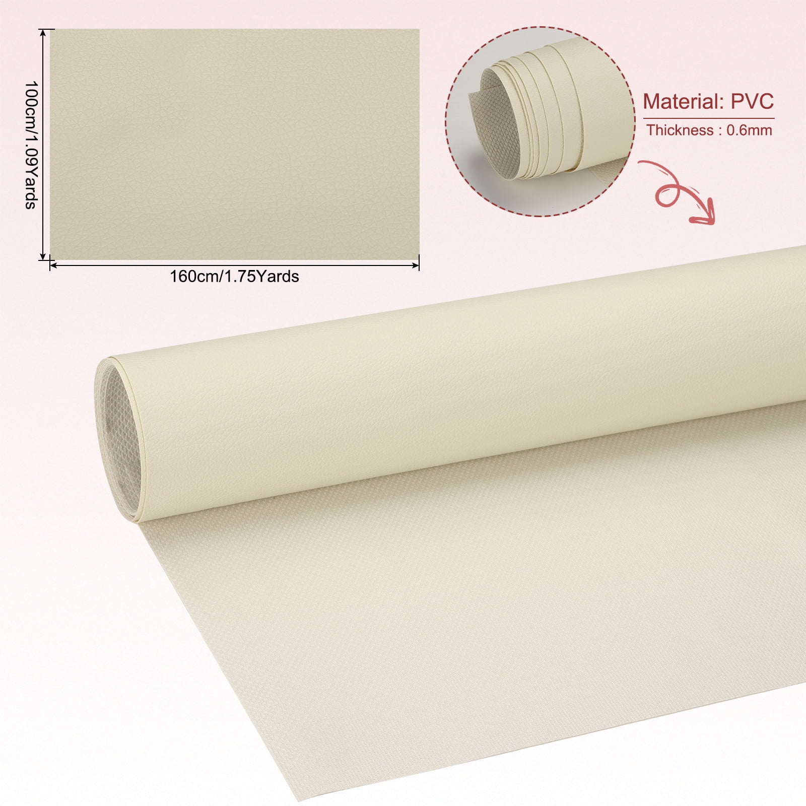 Uxcell Faux Leather Fabric Sheets Vinyl Synthetic Soft for Upholstery Car Furniture Sofa Crafts