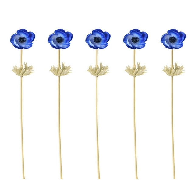 Naiovety 5 uds anémona artificial tacto Real seda boda novia flor azul Type2 NO2