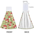 thumbnail image 4 of SKYSONIC 2 PCS Hanging Hand Towels Snails Mushroom Hand Dry Towels for Kitchen & Bathroom,Hanging Towel Set with Hanging Loop, 12"x17", 4 of 6