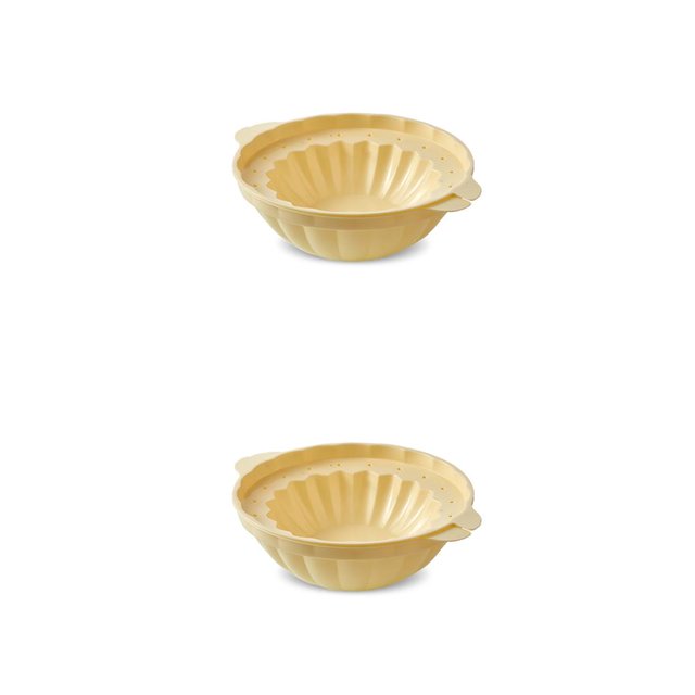 Matsuzay Molde de tazón de hielo Bandeja de plástico para mousse Fabricación de bricolaje Hogar Comedor Cocina Molde Contenedor de almacenamiento Amarillo 2piezas Matsuzay CBP281069