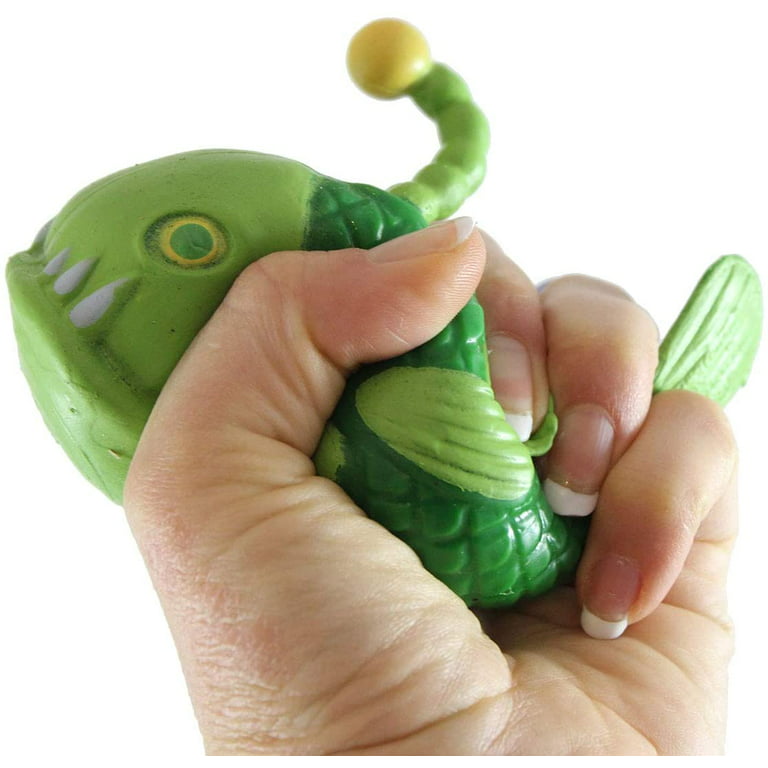 Last Chance - Limited Stock - Clearance / Sale - Angler Fish Water Bead Filled Squeeze Stress Ball - Sensory, Stress, Fidget Toy - Headlight Fish 2