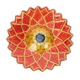 thumbnail image 3 of Teamson Home 17.8" Dahlia-Shaped Fusion Glass Birdbath with Solar-Powered Light, 3 of 9