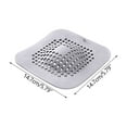 thumbnail image 2 of Hair Catcher for Shower & Sink Drain - 5.7"x5.7" Suction Cup Hair Stopper | Bathroom, Bathtub & Kitchen Drain Cover | Easy Install & Removes | White or Gray, 2 of 2