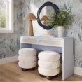 thumbnail image 3 of Pemberley Row Rattan Pastel Blue Console Desk Rectangular 48"W x 15"D x 30.3"H Assembled, 3 of 7