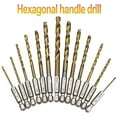 thumbnail image 4 of 1pc HSS High Speed Steel Titanium Coated Drill Bit 1/4 Hex Shank 1.5mm-6.5mm, 4 of 10