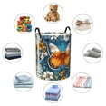 thumbnail image 4 of Balery Spring Butterfly Flowers Cesta de ropa redonda con asas, impermeable, independiente, para ropa, juguetes, dormitorio y familia-Small, 4 of 6