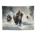 thumbnail image 5 of Orinice Bison Snow Forest Tapestry Wall Hanging Unique Style Graphic Tapestries Art for Home Decor Living Room Bedroom Farmhouse Dorm 40x60inch, 5 of 6