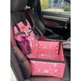 thumbnail image 2 of 1pc 600d Oxford Cloth Patterned Pet Basket For Car's Front Passenger Seat, Scratch-resistant, With Storage Pocket, 2 of 4