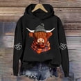 thumbnail image 2 of Hilzaten Womens Casual Tops Pullover Print Long Sleeve Loosse Hooded Sweatshirt for Women, 2 of 3