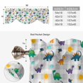 thumbnail image 6 of Tie Up Valance Curtain for Kitchen,Funny Cartoon Watercolor Dinosaur Rod Pocket Short Curtains Adjustable Tie-Up Shade Valances,Sun Cloud on Gray Buffalo Window Treatment for Bathroom Living Room, 6 of 9