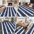 thumbnail image 5 of Nautical Striped Area Rugs 6'x9', Washable Small Throw Rugs for Kitchen Dining room, Summer Coastal Ocean Navy Blue White Indoor Outdoor Rug Non-Slip Low Pile Carpet Runner Reversible Floor Mats, 5 of 8