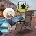thumbnail image 2 of Patio Chair Zero Gravity Chairs Set of 1 Outdoor Adjustable Dining Reclining Folding Chairs for Deck Patio Beach Yard with Pillow and Cup Holder, 2 of 7
