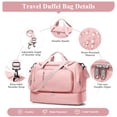 thumbnail image 6 of SYCNB Large Weekend Bag for Women, Best Weekender Travel Bag with Shoes Compartment, Duffel Tote Bag for Gym Travel Hospital, Carry-On Overnight Bag, Pink, 6 of 7