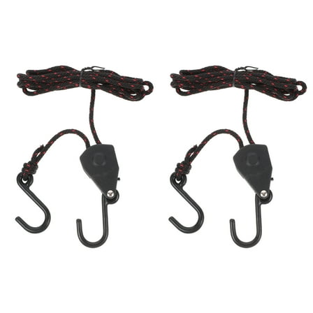 OUNONA 2Pcs Heavy Duty Ratchet Straps for Kayak Tie Down Black Nylon