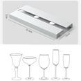 thumbnail image 2 of xianyou-4 Pack Self Adhesive Wine Glass Rack,Wine Glass Rack, Punch-free Under Cabinet Stemware Wine Glass Holder Glasses Storage Hanger plastic Organizer Stemware Racks (White), 2 of 4
