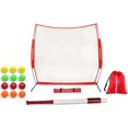 thumbnail image 1 of PowerNet Micro 2" Weighted Training Balls 12 Pack + Sweet Spot Training Bat + Micro Ball/Golf Hitting Net Bundle, 1 of 6