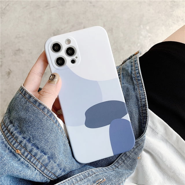 Funda de teléfono con estilo INS de geometría abstracta artística para iPhone 12 13 11 Pro Max XR XS Max X 7 8 Plus SE 2 12Pro 11 14 Pro, funda con grafiti Tan Jianjun unisex