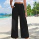 thumbnail image 1 of Pantalones Bolsillos Pantalones Básicos Estilo Casual Mujer Pantalones De Gran Tamaño Pantalones Simples Traje Diario Cgtredaw Negro T M para Mujer, 1 of 5