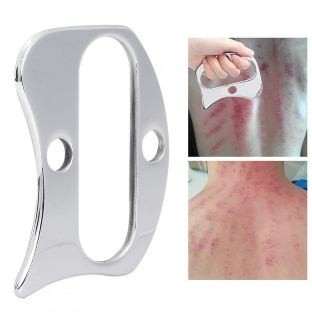 Scrapping Massage Plate Massage Guasha Plate Stainless Steel Promotes Lymphatic Drainage For Release Pain Relief Guasha Tools