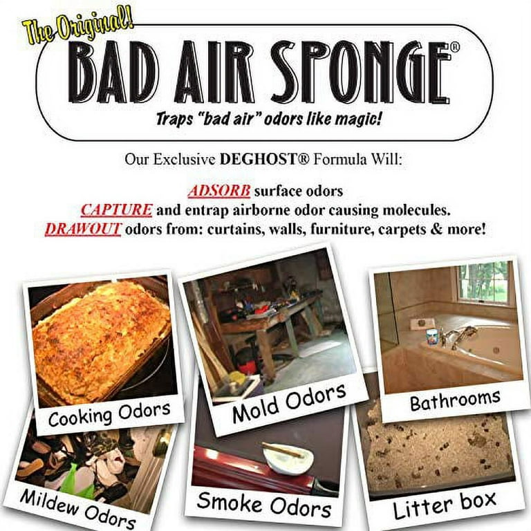 Bad Air Sponge The ORIGINAL Odor Absorbing Neutralant, 14oz(Packaging May  Vary) 