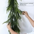 thumbnail image 4 of 9 FT Real Touch Norfolk Pine Garland Green Artificial Christmas Garland Faux Greenery for Holiday Fireplace Mantle Window Indoor Outdoor Decor (1 PCS), 4 of 7
