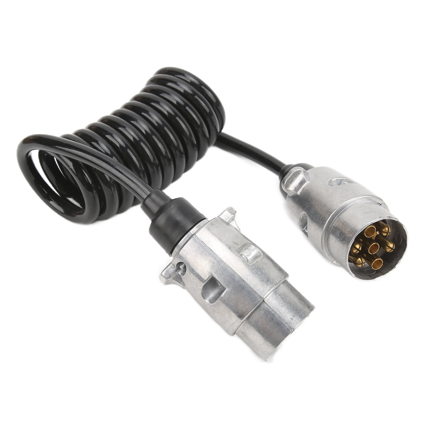 Domqga Trailer Plug,Trailer Plug Extension Cable 2 Meters 7 Pin Metal