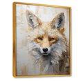 thumbnail image 2 of Designart "Beige Fox In Minimalist Portrait" Animals Fox Floater Framed Canvas Art Print, 2 of 5