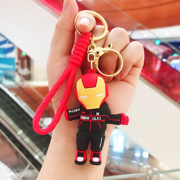 Llaveros de dibujos animados de Marvel para niños, llaveros colgantes de Spider-Man, llavero de coche, bolsa de teléfono, joyería colgante para regalos Fivean unisex