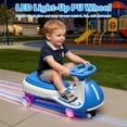 thumbnail image 6 of iRerts 12V Electric Wiggle Car with Pedal, Ride on Toy 2 in 1 Swing Car, Ride on Wiggle Car with Flashing PU Wheels, Bluetooth Music, 5MPH Max Speed, Kids Car for Boys Girls Ages 3-8 Gifts, Blue, 6 of 10