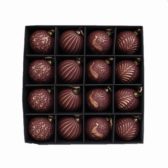 Christmas Shatterproof Ball Ornaments Set of 16, Hanging Xmas Decorations, Christmas Tree Decorations for Indoor Christmas Tree, Holiday Home Party Seasonal Supplies,9x9Inch