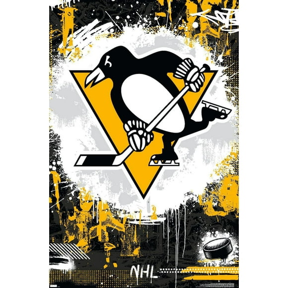 NHL Pittsburgh Penguins - Maximalist Logo 23 Wall Poster, 22.375" x 34"