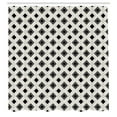 thumbnail image 3 of Ambesonne Geometric Shower Curtain, Triangles Squares, 69"Wx84"L, Black and White, 3 of 5