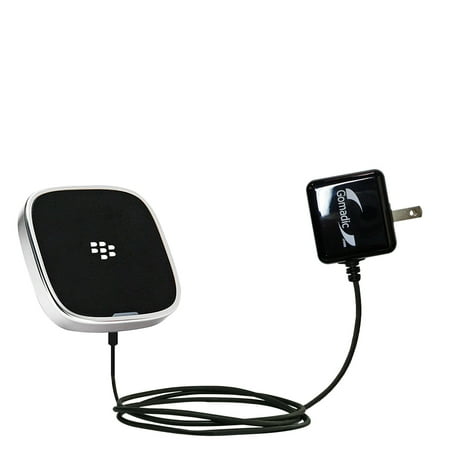 Gomadic Intelligent Compact AC Home Wall Charger suitable for the Blackberry Remote Gateway - High output power with a convenient, foldable plug desi